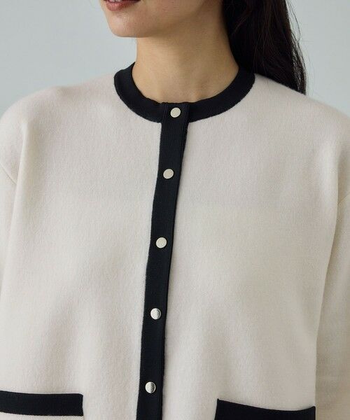 ROPE' / ロペ カーディガン・ボレロ | 接結ウールバイカラーニットカーディガン/イージーケア | 詳細10