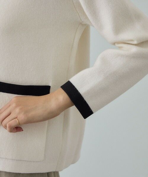 ROPE' / ロペ カーディガン・ボレロ | 接結ウールバイカラーニットカーディガン/イージーケア | 詳細11