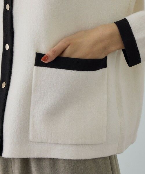 ROPE' / ロペ カーディガン・ボレロ | 接結ウールバイカラーニットカーディガン/イージーケア | 詳細12
