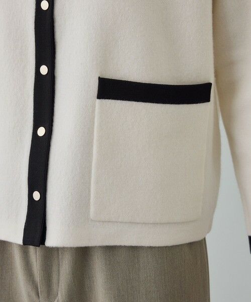 ROPE' / ロペ カーディガン・ボレロ | 接結ウールバイカラーニットカーディガン/イージーケア | 詳細13