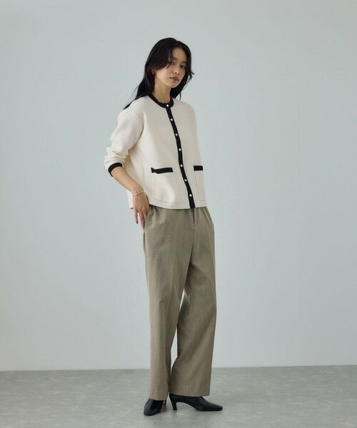 ROPE' / ロペ カーディガン・ボレロ | 接結ウールバイカラーニットカーディガン/イージーケア | 詳細2