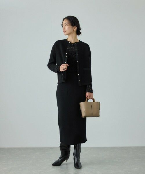 ROPE' / ロペ カーディガン・ボレロ | 接結ウールバイカラーニットカーディガン/イージーケア | 詳細5