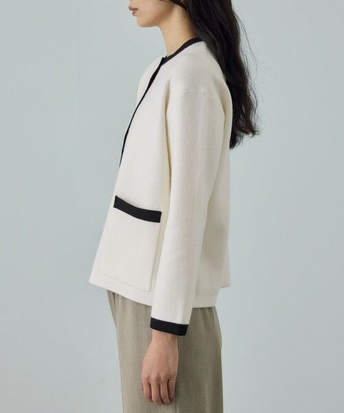 ROPE' / ロペ カーディガン・ボレロ | 接結ウールバイカラーニットカーディガン/イージーケア | 詳細8