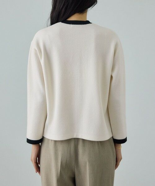 ROPE' / ロペ カーディガン・ボレロ | 接結ウールバイカラーニットカーディガン/イージーケア | 詳細9