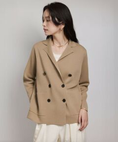 ROPE' / ロペ テーラードジャケット | ミラノリブ ニットダブルジャケット/イージーケア
