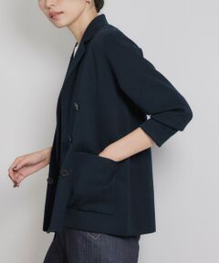 ROPE' / ロペ テーラードジャケット | ミラノリブ ニットダブルジャケット/イージーケア
