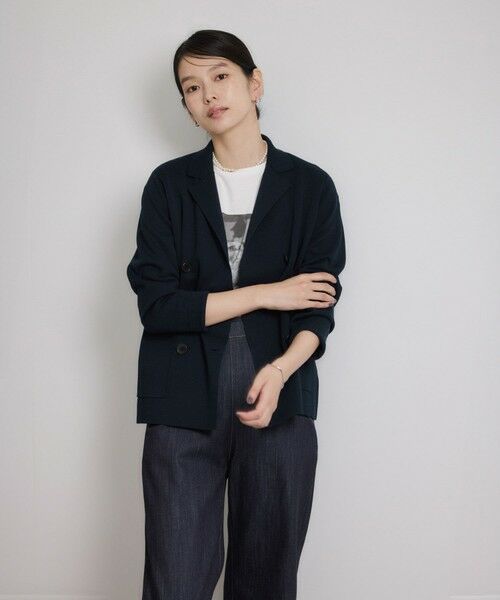 ROPE' / ロペ テーラードジャケット | ミラノリブ ニットダブルジャケット/イージーケア | 詳細27