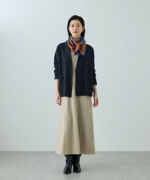 ROPE' / ロペ テーラードジャケット | ミラノリブ ニットダブルジャケット/イージーケア | 詳細4