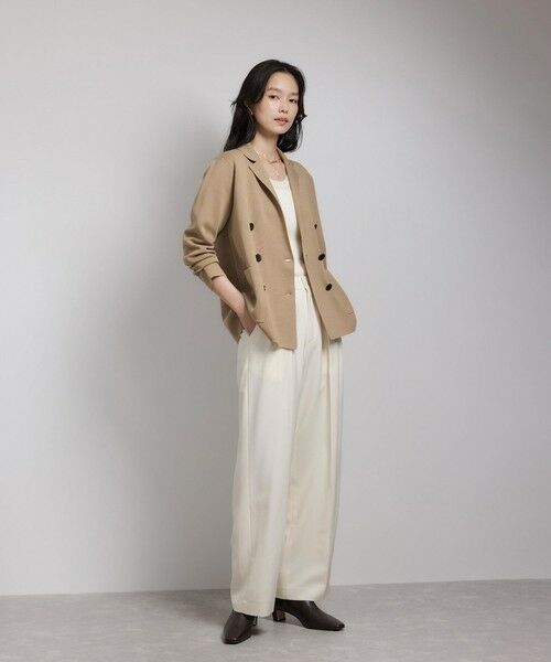 ROPE' / ロペ テーラードジャケット | ミラノリブ ニットダブルジャケット/イージーケア | 詳細6