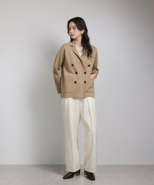 ROPE' / ロペ テーラードジャケット | ミラノリブ ニットダブルジャケット/イージーケア | 詳細7