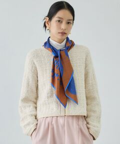 ROPE' / ロペ ブルゾン | ツイードZIPノーカラーカーディガン/イージーケア