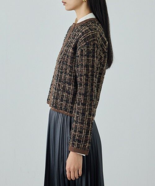 ROPE' / ロペ ブルゾン | ツイードZIPノーカラーカーディガン/イージーケア | 詳細14