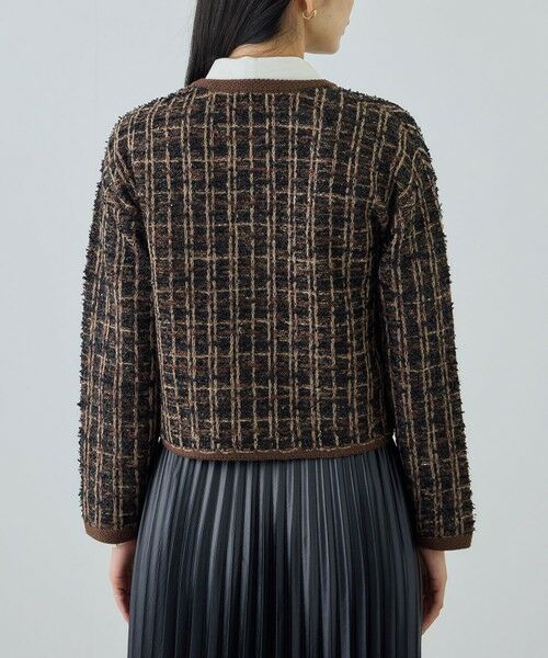 ROPE' / ロペ ブルゾン | ツイードZIPノーカラーカーディガン/イージーケア | 詳細15