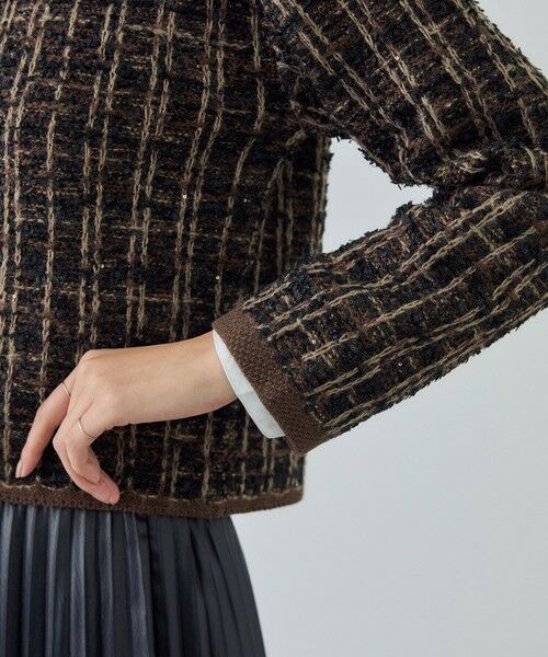 ROPE' / ロペ ブルゾン | ツイードZIPノーカラーカーディガン/イージーケア | 詳細17
