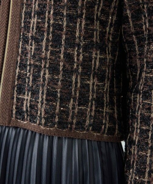 ROPE' / ロペ ブルゾン | ツイードZIPノーカラーカーディガン/イージーケア | 詳細18
