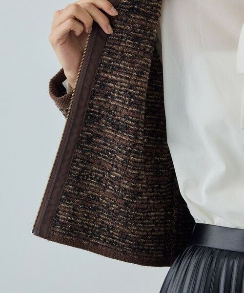 ROPE' / ロペ ブルゾン | ツイードZIPノーカラーカーディガン/イージーケア | 詳細19