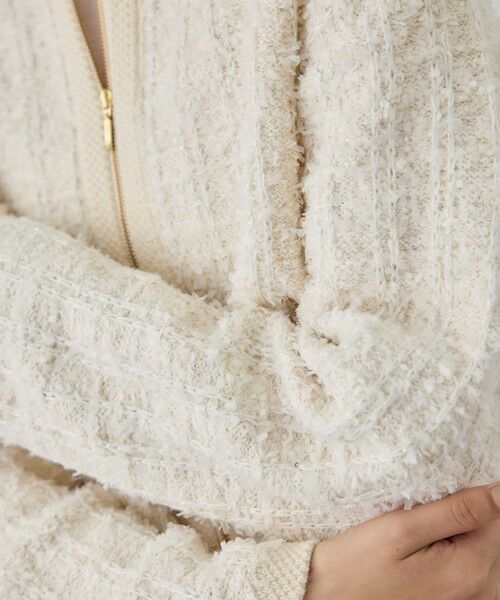ROPE' / ロペ ブルゾン | ツイードZIPノーカラーカーディガン/イージーケア | 詳細2