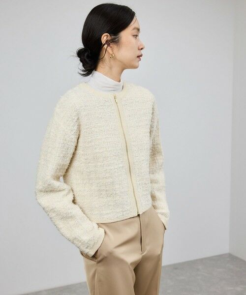 ROPE' / ロペ ブルゾン | ツイードZIPノーカラーカーディガン/イージーケア | 詳細23