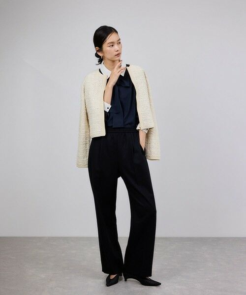 ROPE' / ロペ ブルゾン | ツイードZIPノーカラーカーディガン/イージーケア | 詳細25