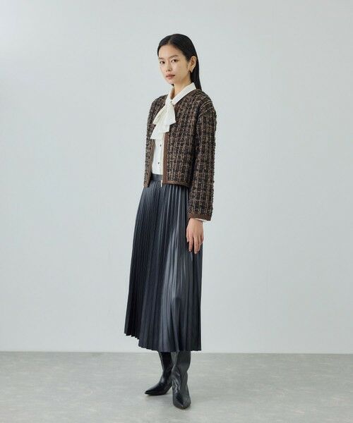 ROPE' / ロペ ブルゾン | ツイードZIPノーカラーカーディガン/イージーケア | 詳細7