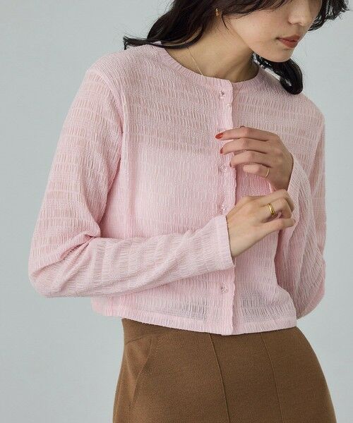 ROPE' / ロペ カーディガン・ボレロ | ボタニカルダイコンパクトカーディガン/イージーケア・アンサンブル対応 | 詳細16