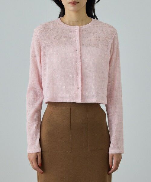 ROPE' / ロペ カーディガン・ボレロ | ボタニカルダイコンパクトカーディガン/イージーケア・アンサンブル対応 | 詳細17