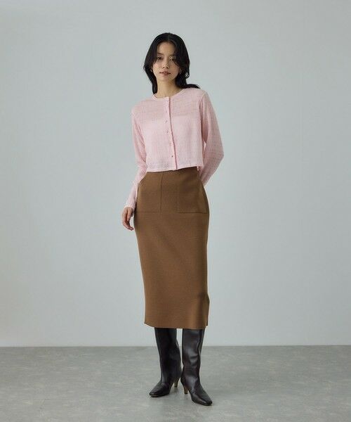 ROPE' / ロペ カーディガン・ボレロ | ボタニカルダイコンパクトカーディガン/イージーケア・アンサンブル対応 | 詳細2