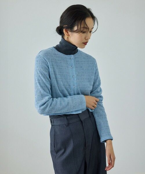 ROPE' / ロペ カーディガン・ボレロ | ボタニカルダイコンパクトカーディガン/イージーケア・アンサンブル対応 | 詳細4