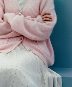 スーパーキッドモヘヤVネックカーディガン/イージーケア