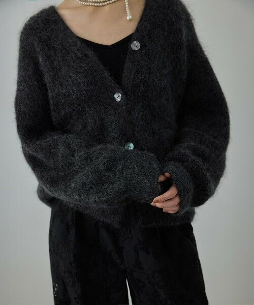 ROPE' / ロペ カーディガン・ボレロ | スーパーキッドモヘヤVネックカーディガン/イージーケア | 詳細6