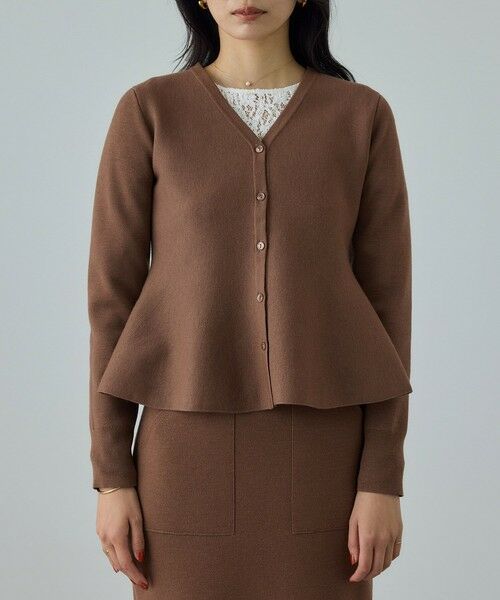 ROPE' / ロペ ニット・セーター | ウール混ニットペプラムカーディガン/イージーケア・セットアップ対応 | 詳細14