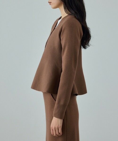 ROPE' / ロペ ニット・セーター | ウール混ニットペプラムカーディガン/イージーケア・セットアップ対応 | 詳細15