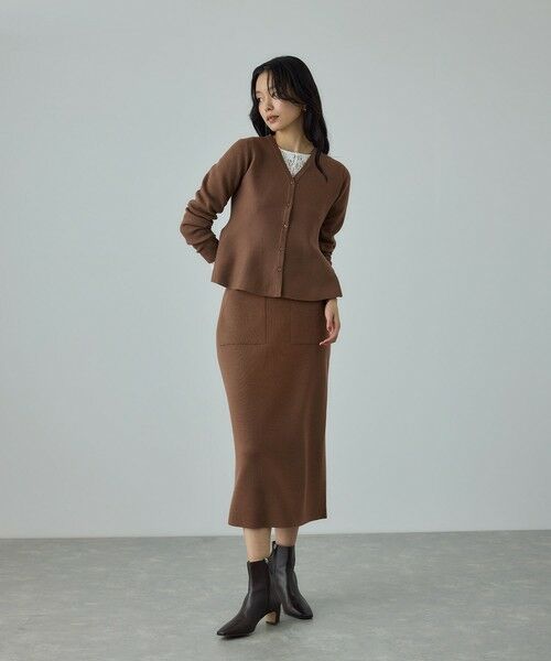 ROPE' / ロペ ニット・セーター | ウール混ニットペプラムカーディガン/イージーケア・セットアップ対応 | 詳細2