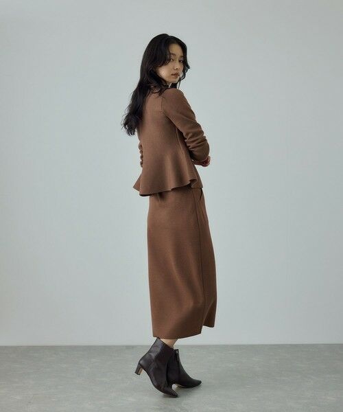 ROPE' / ロペ ニット・セーター | ウール混ニットペプラムカーディガン/イージーケア・セットアップ対応 | 詳細3