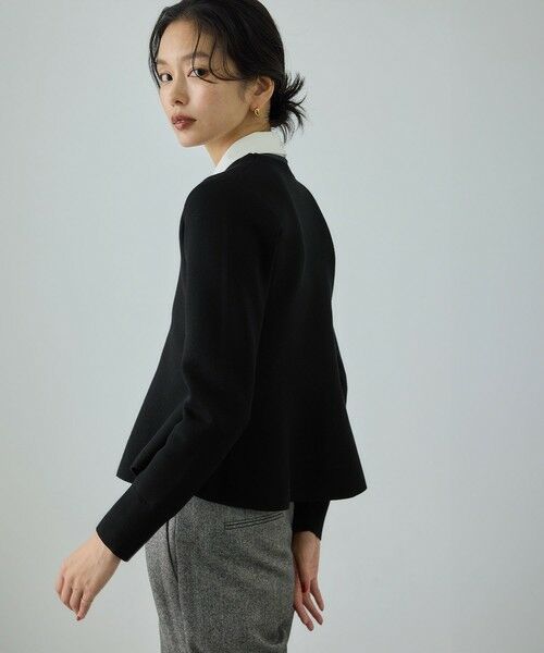ROPE' / ロペ ニット・セーター | ウール混ニットペプラムカーディガン/イージーケア・セットアップ対応 | 詳細5
