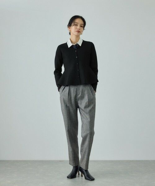 ROPE' / ロペ ニット・セーター | ウール混ニットペプラムカーディガン/イージーケア・セットアップ対応 | 詳細6