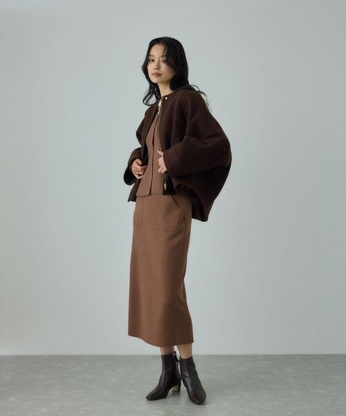 ROPE' / ロペ ニット・セーター | ウール混ニットペプラムカーディガン/イージーケア・セットアップ対応 | 詳細9