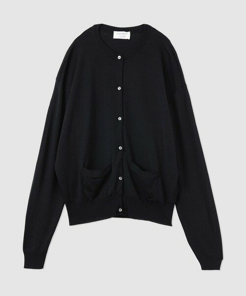 ROPE'/ロペ 【J'aDoRe・店舗限定】別注 JOHN SMEDLEY CD(ジョンスメドレー/天竺ニットカーディガン) ブラック(01) 36 ROPE'/ロペ 【J'aDoRe・店舗限定】別注 JOHN SMEDLEY CD(ジョンスメドレー/天竺ニットカーディガン) ブラック(01) 36