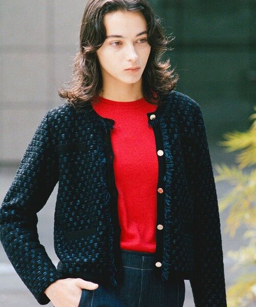 ROPE' / ロペ カーディガン・ボレロ | ニットフリンジジャケット | 詳細2