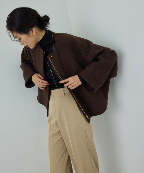 ROPE' / ロペ その他アウター | 圧縮ウールコクーンショート丈コート/Bellandi(ベランディ) | 詳細9