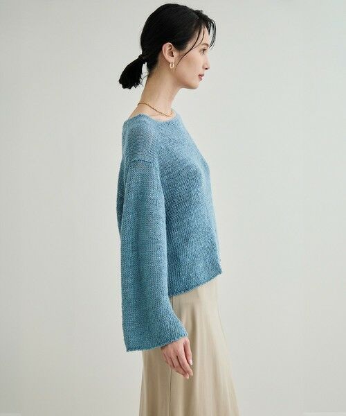 ROPE' / ロペ ニット・セーター | 【洗える】スラブリネン ボートネックプルオーバー | 詳細1