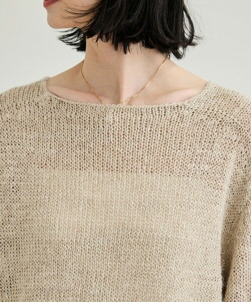 ROPE' / ロペ ニット・セーター | 【洗える】スラブリネン ボートネックプルオーバー | 詳細12