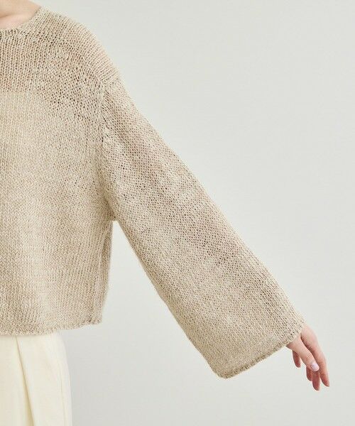 ROPE' / ロペ ニット・セーター | 【洗える】スラブリネン ボートネックプルオーバー | 詳細14