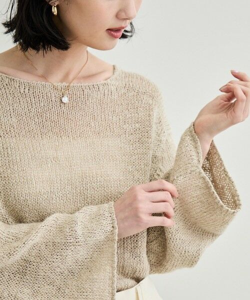 ROPE' / ロペ ニット・セーター | 【洗える】スラブリネン ボートネックプルオーバー | 詳細19
