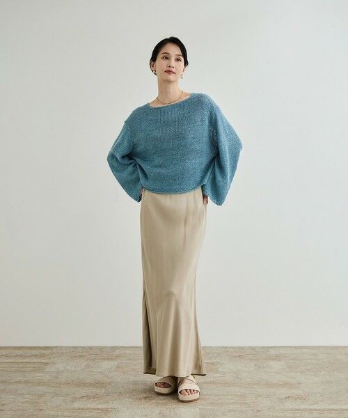 ROPE' / ロペ ニット・セーター | 【洗える】スラブリネン ボートネックプルオーバー | 詳細2