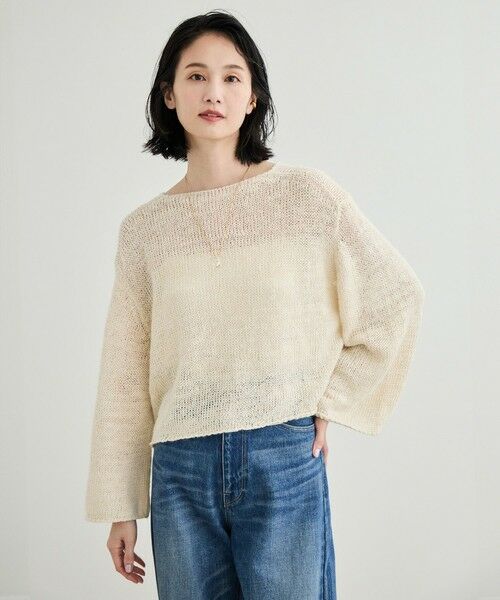 ROPE' / ロペ ニット・セーター | 【洗える】スラブリネン ボートネックプルオーバー | 詳細20