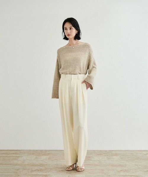 ROPE' / ロペ ニット・セーター | 【洗える】スラブリネン ボートネックプルオーバー | 詳細24