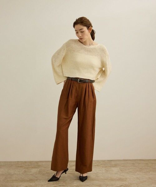 ROPE' / ロペ ニット・セーター | 【洗える】スラブリネン ボートネックプルオーバー | 詳細29