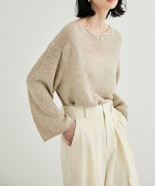 ROPE' / ロペ ニット・セーター | 【洗える】スラブリネン ボートネックプルオーバー | 詳細4