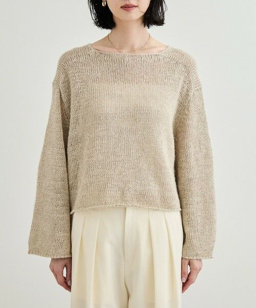 ROPE' / ロペ ニット・セーター | 【洗える】スラブリネン ボートネックプルオーバー | 詳細9